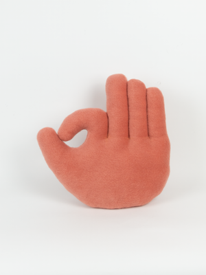 OK Hand Pillow - Coral